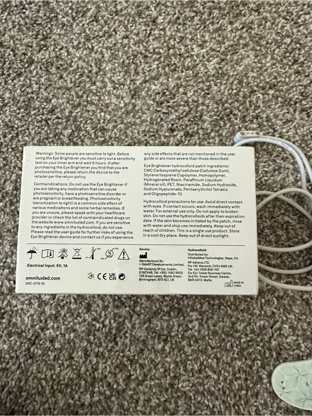 NIB Omnilux Mini Eye Brightener LED Device